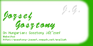 jozsef gosztony business card